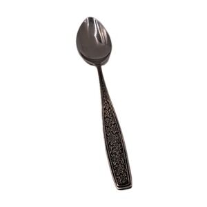 INTERPUR INR29 STAINLESS FLATWARE TEXTURED LEAVES JAPAN TEASPOON 6-1/4"